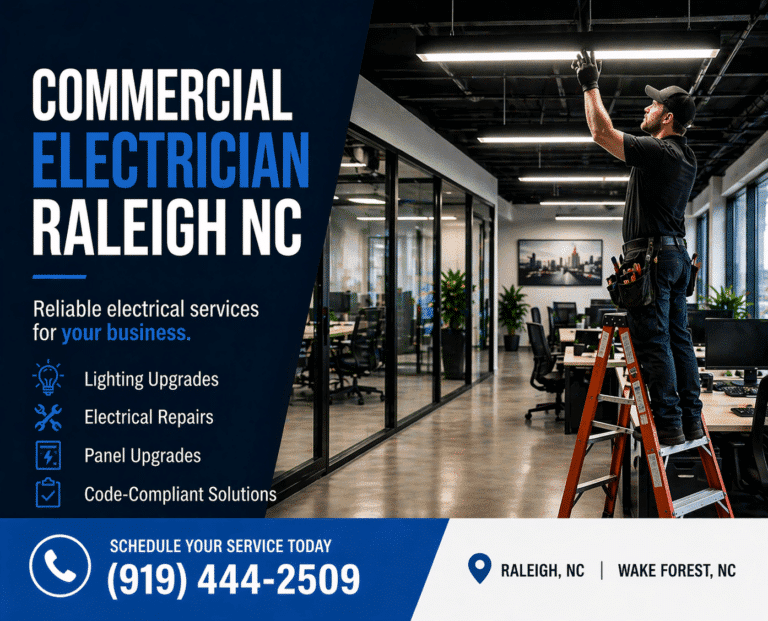 commercial electrician Raleigh NC office electrical work