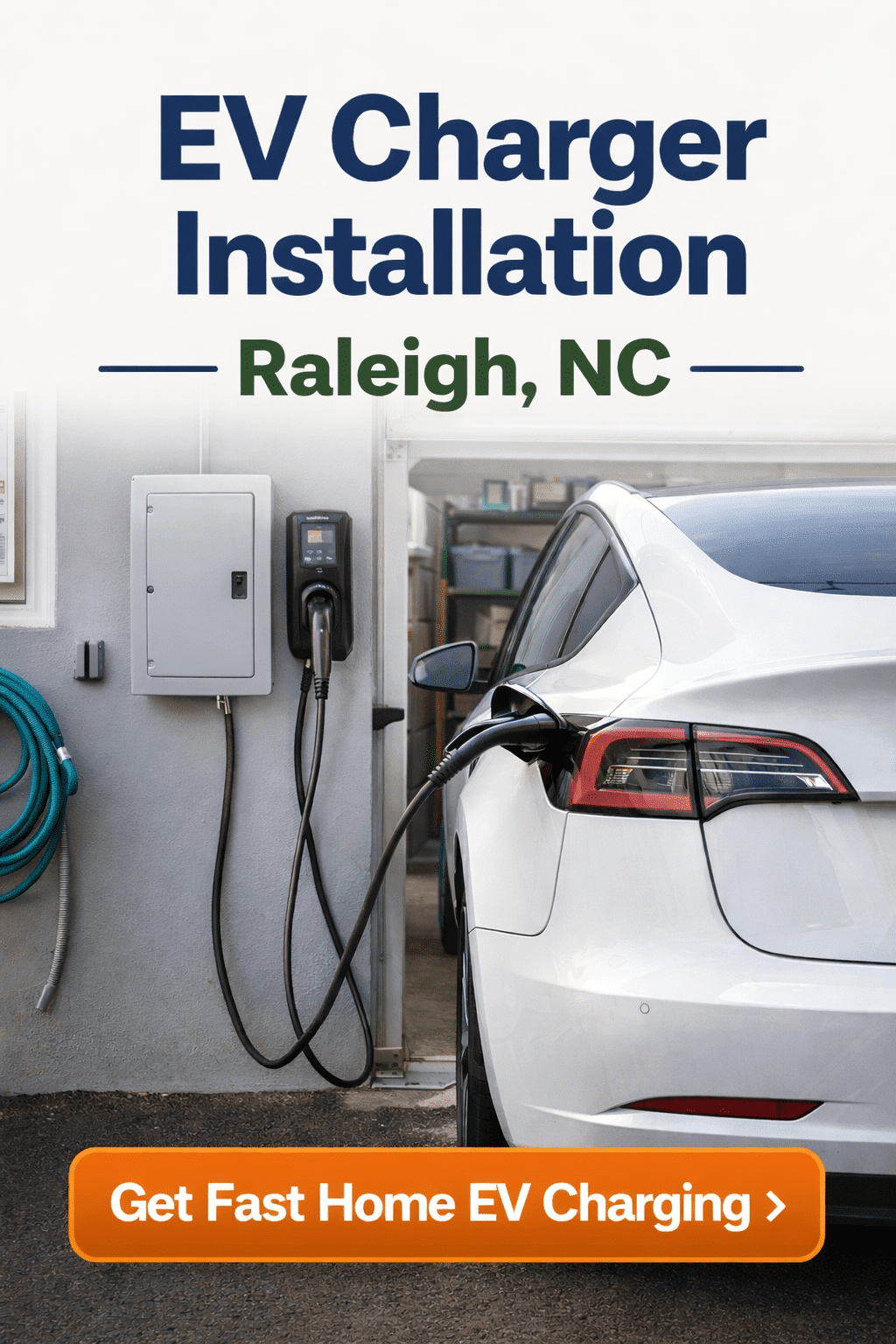 EV charger installation Raleigh NC home garage charging setup