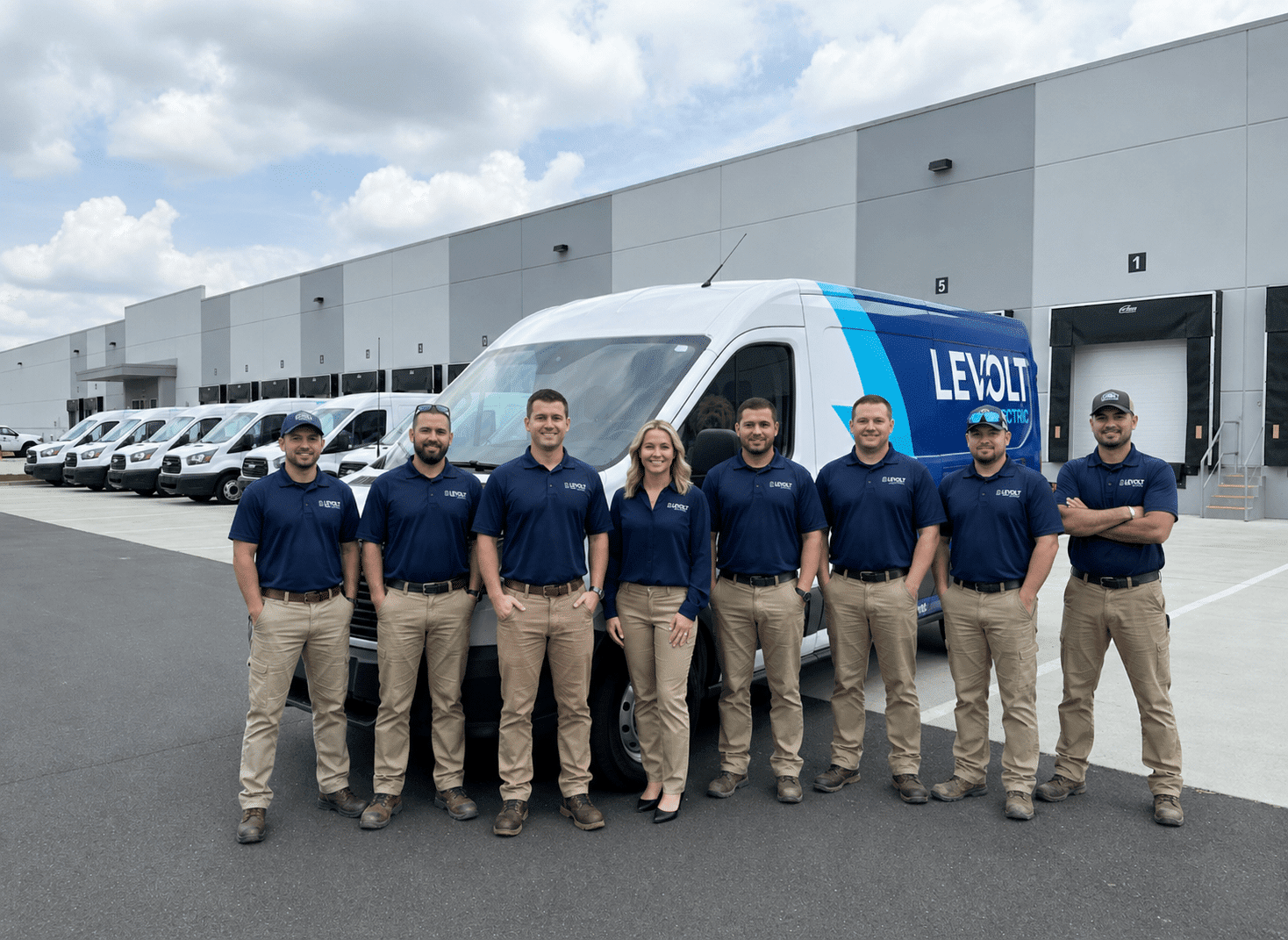 Levolt Electric branded service vehicle for Raleigh electrical services