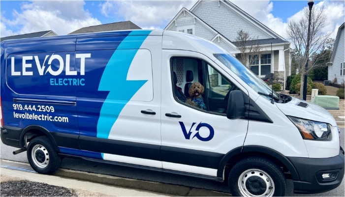 Levolt Van With Dog In Seat Levolt Van With Dog In Seat